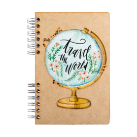 Komoni Notitieboek Blanco Travel the World - A6