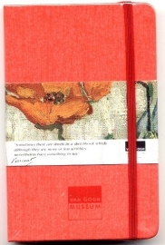 Moleskine SCHETSBOEK met zijden kaft Vincent van Gogh 9x14 ROOD