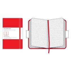 Moleskine Notitieboek Gelinieerd ROOD 9x14cm (Pocket)