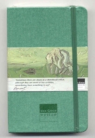 Moleskine SCHETSBOEK met zijden kaft Vincent van Gogh 9x14 GROEN