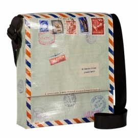 BlueQ Messenger AIRMAIL schoudertas met flap