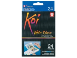Koi  Aquarel Set Pocket Field Sketchbox 24 kleuren waterverf+penseel