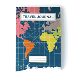 SUKIE Wereldkaart Travel Journal Donkerblauw Reisdagboek met envelopjes