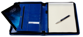 Brepols Palermo Luxe Leren schrijfmap 4-rings A4 Blauw