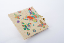 Turnowsky Mosaic Butterfly beige dagboek met slot