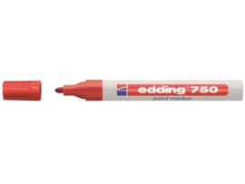 Edding Viltstift edding 750 lakmarker rond rood 2-4mm
