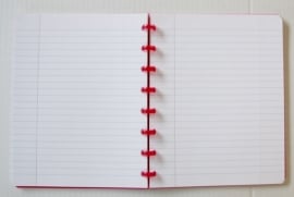 Trendy Atoma notitieboek A5 gelinieerd rood