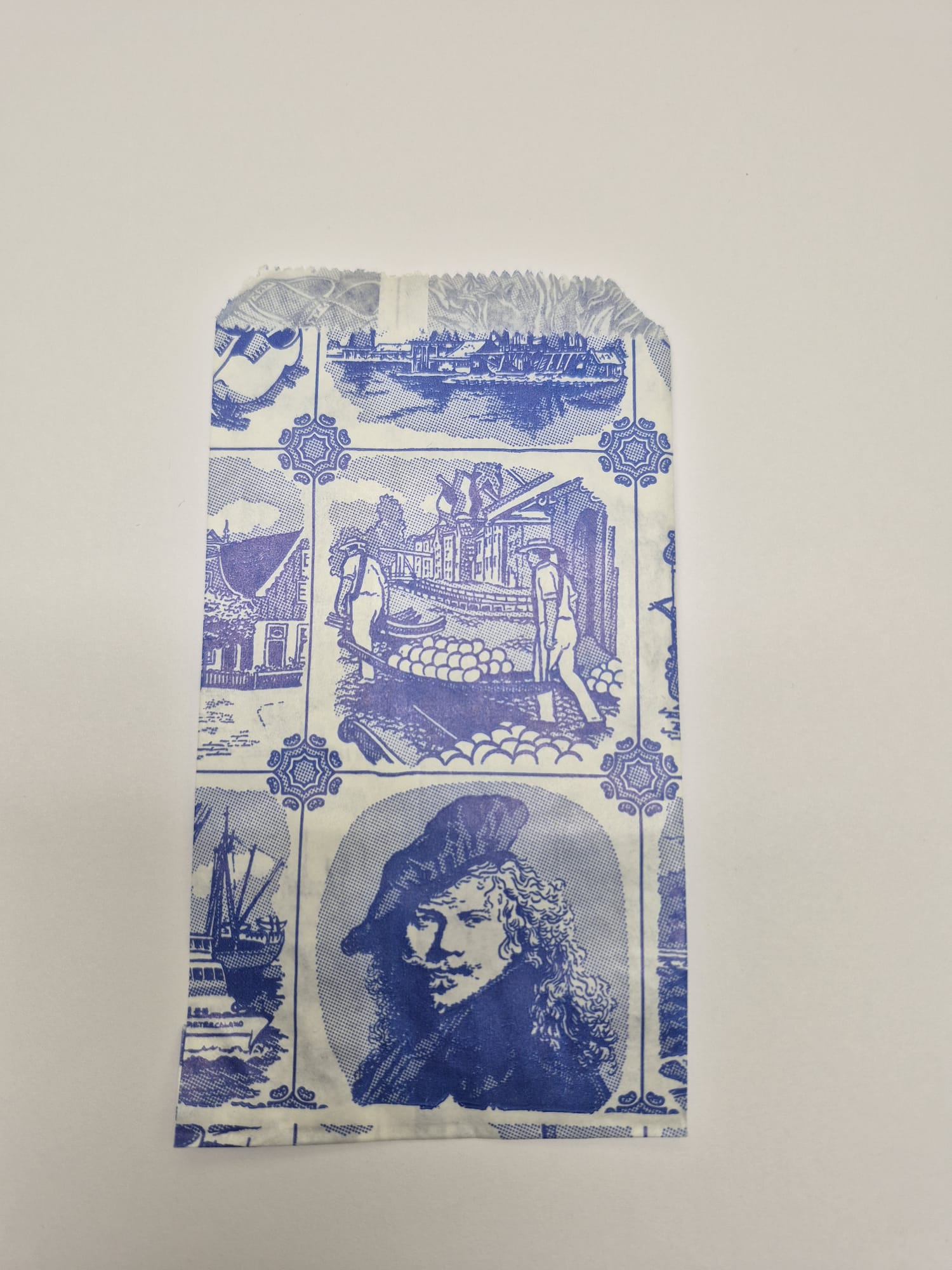 Rembrandt Souvenirzakjes Wit Blauw – 2000 Stuks, 7x13 cm