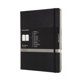 Moleskine PRO Notebook XL – Zwart (19 × 25 cm, Hardcover)