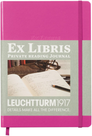 Leuchtturm1917 Ex libris Literatuurdagboek  A5 pink roze