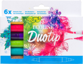 Ecoline Duotip marker set Botanisch | 6 kleuren