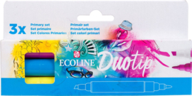 Ecoline Duotip Markerset – Primair (3 stuks)