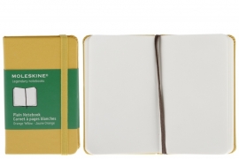 Moleskine notitieboek blanco oker GEEL oranje 9x14cm (pocket)