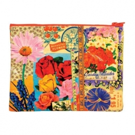 Zipper pouch Flower  BlueQ 18x24cm [1939]