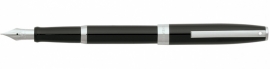 SHEAFFER Sagaris Vulpen glossy Zwart met Chroom