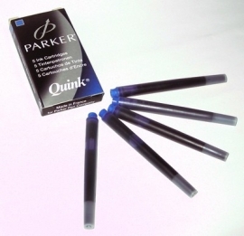 Parker Quink inktpatronen wasbaar blauw