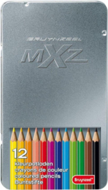 Bruynzeel kleurpotloden set 12 stuks MXZ in blik