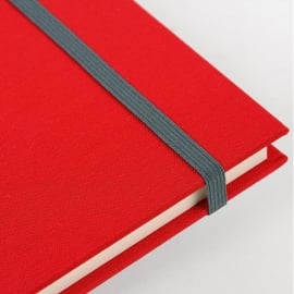 Goldbuch Linum gebonden gelinieerd Notitieboek 15,3 x 21,5cm Rood linnen