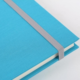 Goldbuch Linum gebonden gelinieerd Notitieboek 15,3 x 21,5cm Turquoise linnen