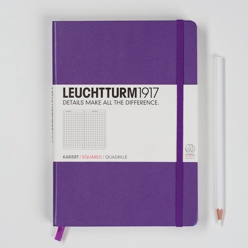 Leuchtturm1917 Colour Notitieboek Geruit 14.5 x 21cm (A5) violet