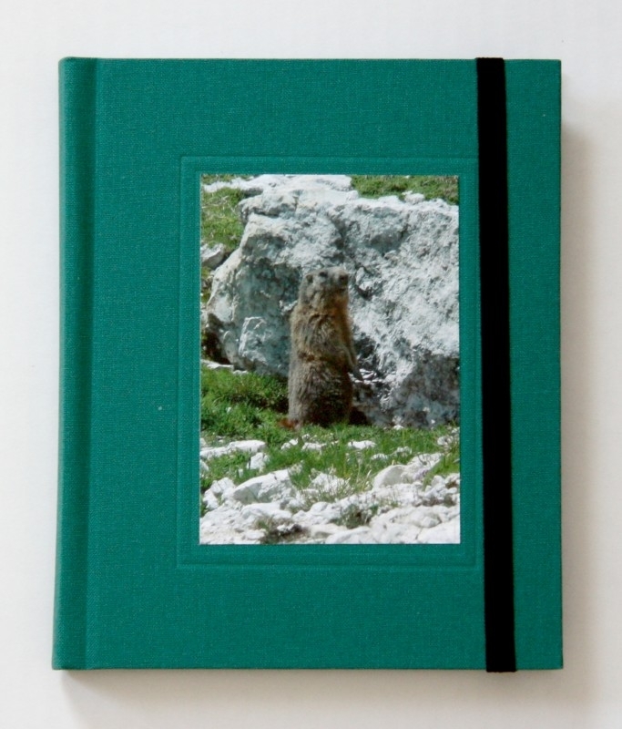Goldbuch Tourboek Linnen reisdagboek met sluitelastiek groen
