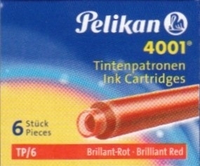 Pelikan TP6 standaard inktpatronen voor vulpen Rood