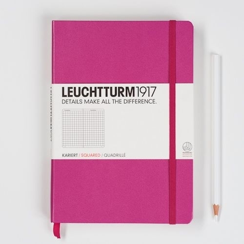 Leuchtturm1917 Colour Notitieboek Geruit 14.5 x 21cm (A5) pink