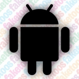 Android logo glittertattoo sjabloon