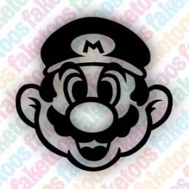 Mario glittertattoosjabloon