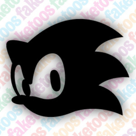 Sonic Glittertattoosjabloon