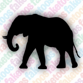 Olifant 1 glittertattoo sjabloon