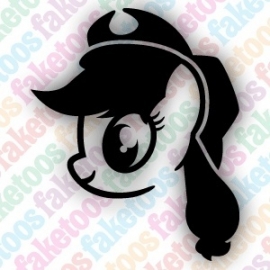 My little pony 6 glittertattoosjabloon