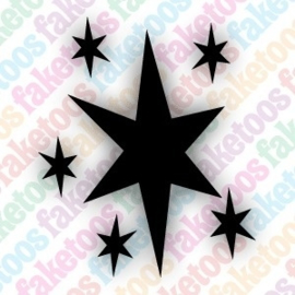 Cutiemark stars Glittertattoosjabloon