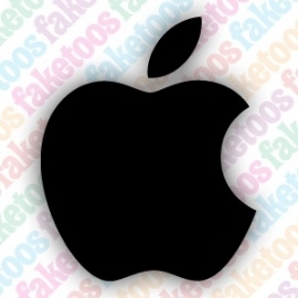 Apple logo glittertattoosjabloon