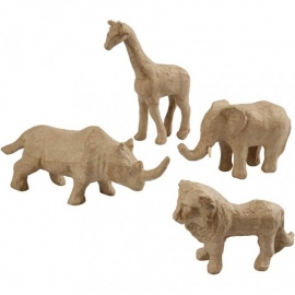 Tijdelijk uitverkocht Wilde dieren van papier mache- giraffe