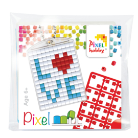 pixelhobby  love sleutelhanger medaillon