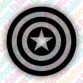Captain America logo glittertattoosjabloon