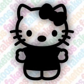 Hello Kitty lichaam glittertattoo sjabloon