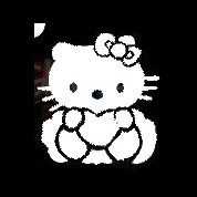 sjabloon Hello Kitty met hartje gb