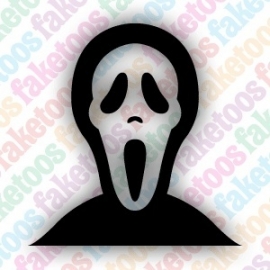 Masker Scream glittertattoosjabloon