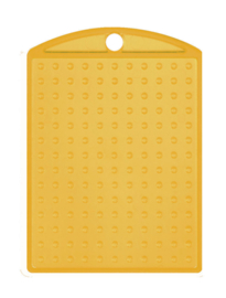 Pixel medaillon sleutelhanger  11x14 pixels  transparant geel