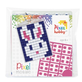 pixelhobby konijn sleutelhanger medaillon