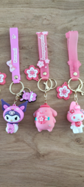 Sleutelhangers Kuromi, Pompompurin en My Melody