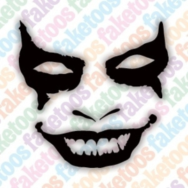 The Joker mask 3 Glittertattoosjabloon
