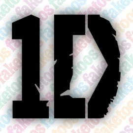 One Direction Glittertattoosjabloon