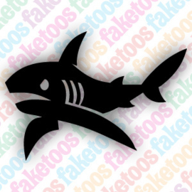 Shark haai Glittertattoosjabloon