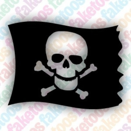 Piratenvlag Glittertattoosjabloon