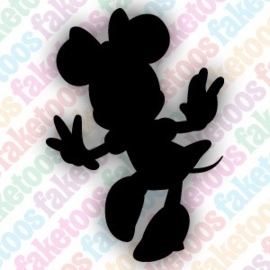 Minni Mouse Silhouette Glittertattoosjabloon