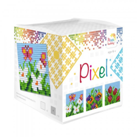 Pixelhobby kubusset bloem 3 patronen 3 plaatjes