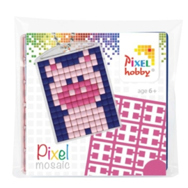 pixelhobby varken sleutelhanger medaillon